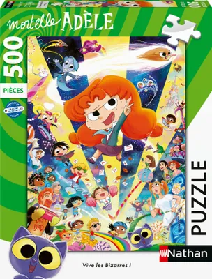 Image de Ravensburger Puzzle 500 p Vives les Bizarres - Mortelle Adele