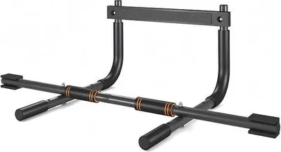 Productafbeelding van Optrekstang Deurkozijn - Pull-up Bar - Thuis Krachttraining - Montage Zonder Schroeven - Tot 200 kg - Zwart