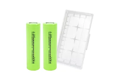 Obrázek produktu pro 2x 18650 dobíjecí baterie včetně úložných boxů (3,6 V 2900 mAh)