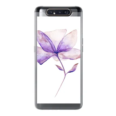 Produktbild von MuchoWow® Handyhülle Schutzhülle Hülle für Samsung Galaxy A80 Blumen - Aquarell - Lila Silikon Softcase Handy Hülle - Schutzdeckel