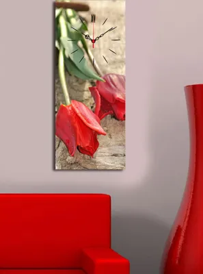 Produktbild von Opviq, 3070CS- CLA1647, Bunt, Wanduhren, 30 x 70, 100% Wildleder -Leinwand