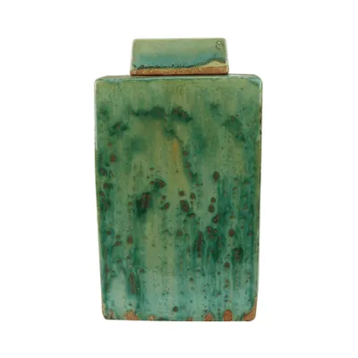 Produktbild von Fine Asianliving Chinesischer Vase mit Deckel Porzellan Grün Handgefertigt D19xH30cm Dekorative Vase Blumenvase Orientalische Keramik Vase Dekoration Vase Moderne Tischdekoration Vase