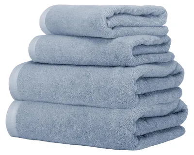 Produktbild von Ruggeri 4 Handtuch Set 2 Handtuch 2 Gästetuch Baumwolle, Hellblau