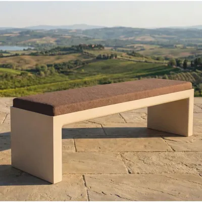 Produktbild von Casa Padrino Luxus Gartenbank Braun / Matt Beige 180 cm - Outdoor Garten Sitzbank