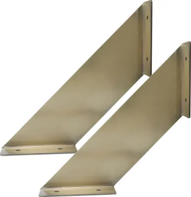 Immagine prodotto di Natural Goods Berlin Supporto per scaffale LICHTENBERG, supporto per scaffale, metallo, montaggio a parete, supporto per scaffale, scaffale a parete, stretto per cucina e ufficio, profondità 200 mm, oro antico, 2 pezzi