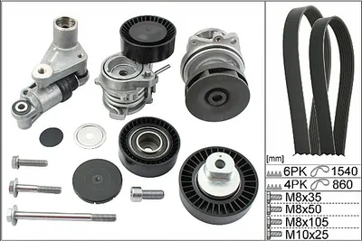 Produktbild von Wasserpumpe + Keilrippenriemensatz INA 529 0053 30
