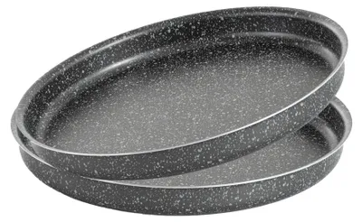 Productafbeelding van Ronde Pizzaplaat met Steencoating - Ø 34 cm, Vaatwasmachinebestendig