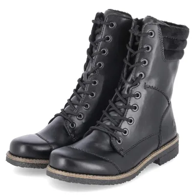 Image de Rieker Femmes Bottines à lacets Noir Similicuir Taille : 36