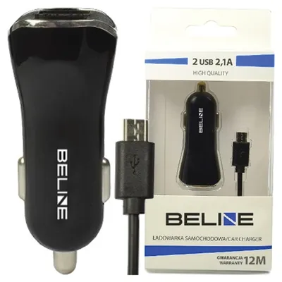 Image de Beline Ład. Seul. 2Xusb + Microusb 2.1A Noir/Noir