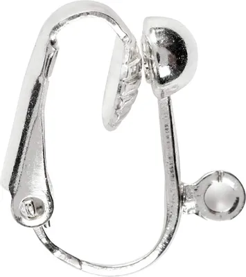 Produktbild von Creativ Company Ohrclips, L: 16,5 mm, B: 1,5 mm, Lochgröße 1,6 mm, versilbert, 6 Stück 1 Box