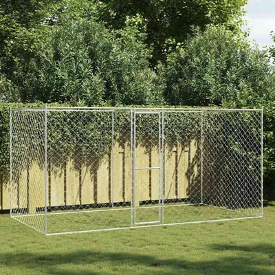 Produktbild von "Schlussverkauf" Hundekäfig - VIDAXL - Silber 400x200x200 cm Verzinkter Stahl  C17580