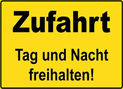 Produktbild von vianmo Holzschild 30x40 cm Zufahrt Tag und Nacht freihalten