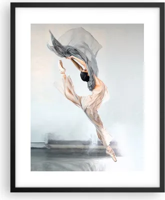 Produktbild von Gerahmtes Poster - Schwarzer Rahmen - Tanz Frau Ballerina - 40x50 cm - Wand Bild - Wanddeko - Wandbilder - Kunstposter - Wandposter - Bilderrahmen - Bilder - Kunstdruck - P2BPA40x50-5030