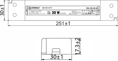 Productafbeelding van PLV LED-voeding 30W, 24V | Beschermingsklasse IP20 | Compact, efficiënt en veilig, transformator voor LED-verlichting