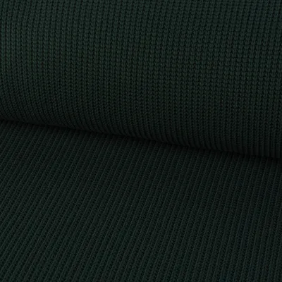 Produktbild von Bekleidungsstoff Meterware Strickstoff Grobstrick uni dunkelgrün 1,47m