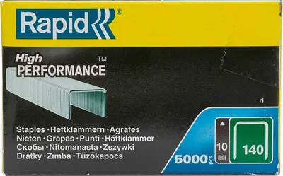 Zdjęcie produktu dla Rapid 11910711, Zszywki paczka, 1 cm, 5000 zszywek, R34, R44, R64, ALU740, ALU840, ALU940, R11, R311, R54, E-tac, ESN114, R214, PS111, 110 mm, 55 mm