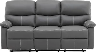 Produktbild von Relaxsofa 3-Sitzer - Kunstleder - Grau - CANBY