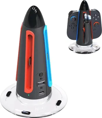 Produktbild von Für Nintendo Switch 2 4-in-1 Rundladestation für Joy-Con Controller RGB Licht
