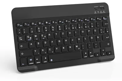Produktbild von Tragbare Kabellose Bluetooth Tastatur Deutsche QWERTZ-Layout Schwarz