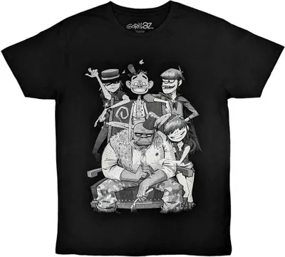 Obrázek produktu pro Gorillaz - Tričko "George Spray" pro muže/dámy Uni RO11132 (L) (Black)