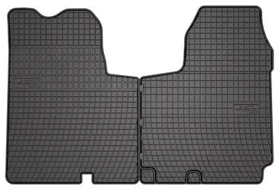 Produktbild von Gummi-Fußmatten Vorne für Opel Vivaro A 2001-2014 – 2-tlg, Schwarz, passgenau – Wielganizator SolidPRO