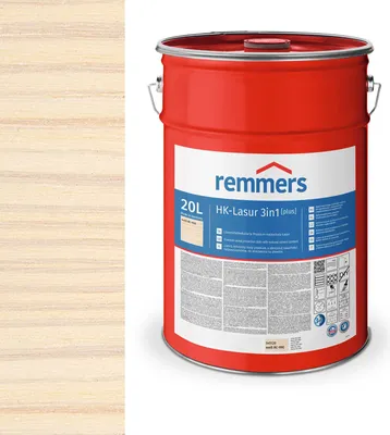 Produktbild von Remmers HK-Lasur 3in1 (plus) 20 L Eimer Weiss RC-990