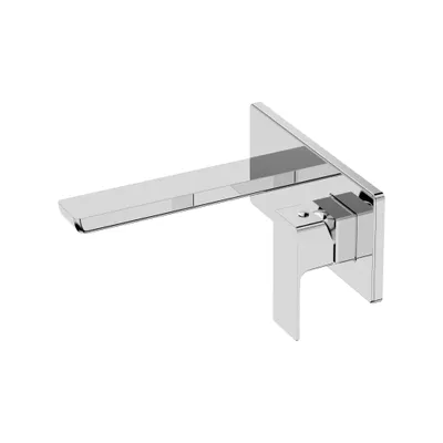 Produktbild von LAVITA Waschtischarmatur Unterputz für Wandmontage - Aquila Chrom | Wasserhahn Bad für Wandmontage | Mischbatterie für Waschbecken | Einhebelmischer Waschtisch-Armaturen Badezimmer |