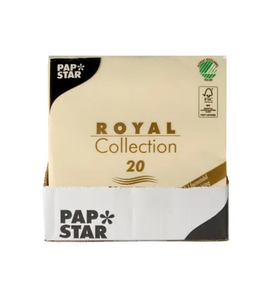 Zdjęcie produktu dla Papstar Servietten RC champagner 33 x 33cm 20 Stück