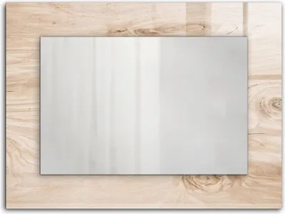 Zdjęcie produktu dla Drewno z sękami – Lustro Prostokątne z Printem 80x60 cm – Nowoczesne – Dekoracyjne Na Ścianę