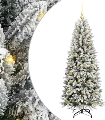 Immagine prodotto di vidaXL Albero di Natale artificiale con 150 LED con supporto bianco 150 cm