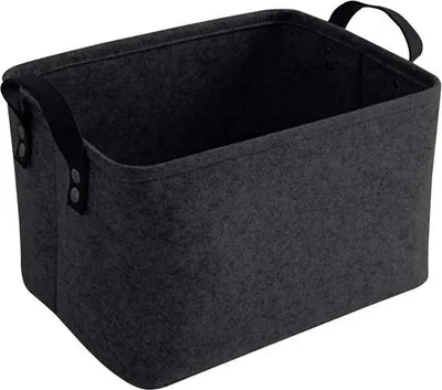Obrázok produktu pre Skladací úložný box z filcu, 33 x 20 x 23 cm, čierny