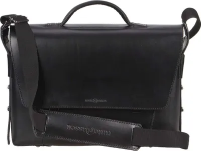 Produktbild von Ruitertassen Lehrertasche Aktentasche 40cm Leder 3-Fächer Schultasche schwarz 40x30cm