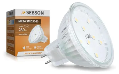 LED Lampe GU5.3 MR16 warmweiß 4W Leuchtmittel Strahler Spot 12V 300lm SEBSON