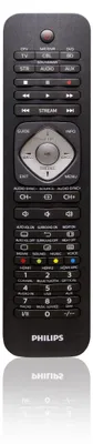 Productafbeelding van Philips Perfect vervangings-universele afstandsbediening SRP5016/10, geschikt voor audio, DTV, DVD/Blu-ray, DVR, home cinema systemen, satellietontvangers, televisies, met infrarode (IR) technologie, knoppen, zwart