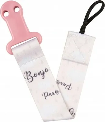 Produktbild von Canpolbabies Canpol Babys Ribbon auf Schnuller mit Clip Bonjour Paris Pink