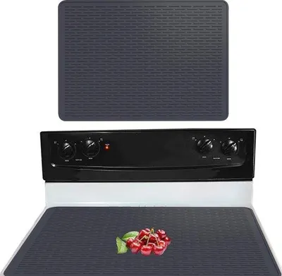 Obrázek produktu pro Ochranná podložka pod indukční varnou desku 71 x 50 cm – silikonový kryt do kuchyně – chrání před škrábanci a skvrnami