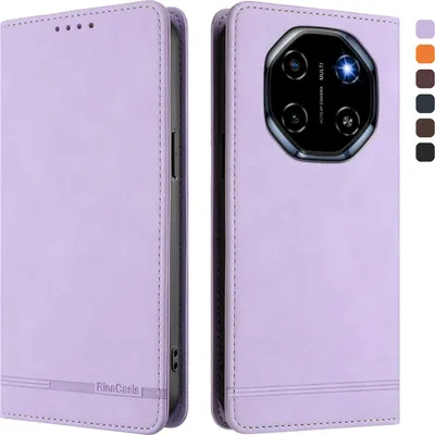 Immagine prodotto di Custodia per Blackview Shark 6 / Oscal Tiger 8, retro custodia flip in Finto cuoio con supporto e slot per carte Purple