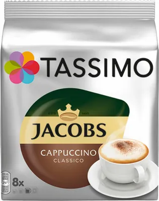 Produktbild von Tassimo Capsules Jacobs Cappuccino Classico, 8 kávových kapslí