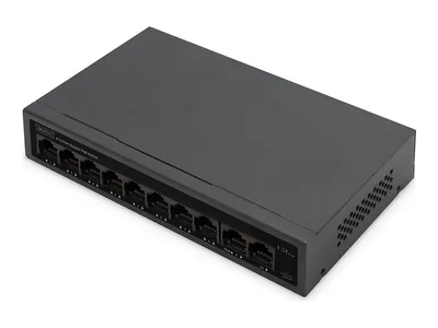 Obrázok produktu pre DIGITUS 8-portový gigabitový PoE sieťový prepínač, stolný, bez správy, 60 W, af/at