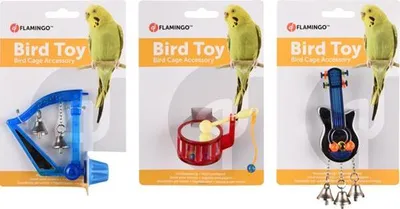 Zdjęcie produktu dla Plastikowe "instrumenty muzyczne" dla ptaków, mix gatunków, Flamingo