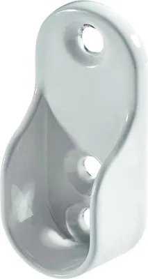 Produktbild von Hettich Schrankrohrlager für ovale Schrankrohre 30 x 15 mm weiß Ø 30/15 mm