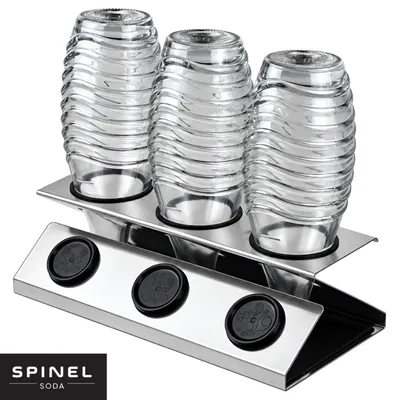 Produktbild von Spinel Soda Abtropfständer SodaStream Crystal Flaschen Deckel Edelstahl