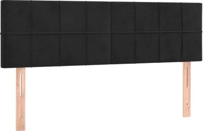 Produktbild von vidaXL Kopfteile Schwarz 144x5x78/88 cm Samt
