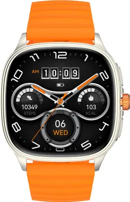INF Multifunktionale Smartwatch mit AMOLED, Bluetooth Anruf & Gesundheitsüberwachung Orange