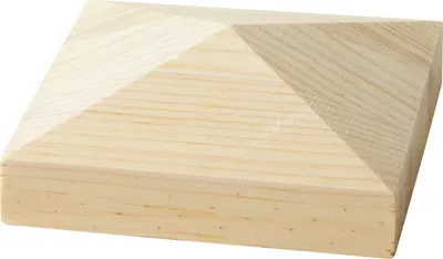 Produktbild von Pyramiden Abschlußaufsatz für Pfosten aus nordischer Fichte - 120x120x26/45mm (167)