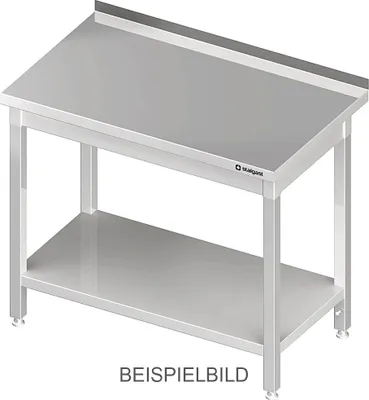 Produktbild von Arbeitstisch mit Grundboden, 1600x600x850 mm, ohne Aufkantung, verschweißt