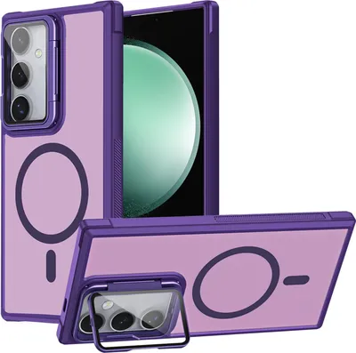 Image de Housse de protection pour Samsung Galaxy S23 FE Housse, anneau métallique pour le chargement sans fil pliable protection de la caméra verre support