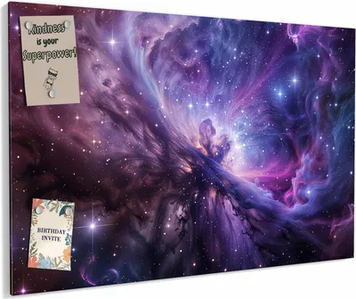 Produktbild von Magnettafel 60x40cm magnetisch & beschreibbar Metall-Board - Galaktisches Leuchten