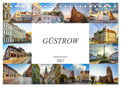 Produktbild von Güstrow Impressionen (Tischkalender 2027 DIN A5 quer), CALVENDO Monatskalender