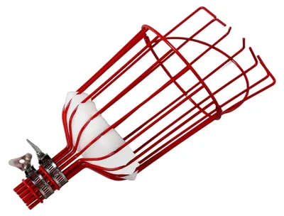 Produktbild von Obstpflückkorb aus Eisen, Erntekorb für Obst mit 3 cm Durchmesser (Rot)